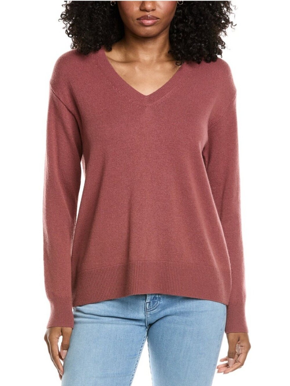 Vince Rose V-Neck 100% Cashmere Sweater Sxmz XS